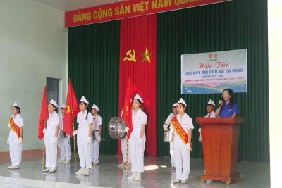 Liên đội trường THCS Chư Êwi tham gia cuộc thi “Chỉ huy đội giỏi” xã Ea Ning lần thứ I